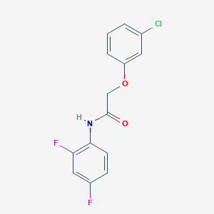 molecular formula C14H10ClF2NO2 B5744702 2-(3-chlorophenoxy)-N-(2,4-difluorophenyl)acetamide 