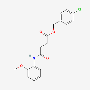 molecular formula C18H18ClNO4 B5744715 4-chlorobenzyl 4-[(2-methoxyphenyl)amino]-4-oxobutanoate 