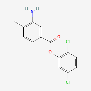 molecular formula C14H11Cl2NO2 B574473 2,5-Dichlorophenyl 3-amino-4-methylbenzoate CAS No. 169739-68-8
