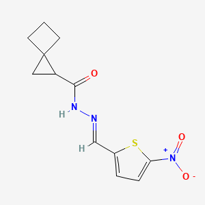 molecular formula C12H13N3O3S B5744740 N'-[(5-nitro-2-thienyl)methylene]spiro[2.3]hexane-1-carbohydrazide 