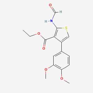 ethyl 4-(3,4-dimethoxyphenyl)-2-(formylamino)-3-thiophenecarboxylate