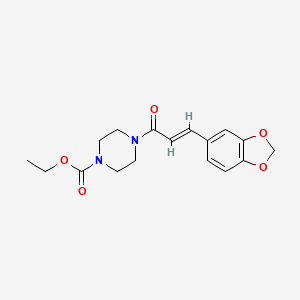 ethyl 4-[3-(1,3-benzodioxol-5-yl)acryloyl]-1-piperazinecarboxylate