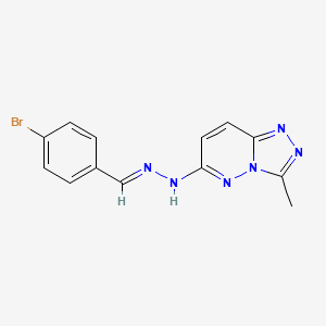 N-[(E)-(4-bromophenyl)methylideneamino]-3-methyl-[1,2,4]triazolo[4,3-b]pyridazin-6-amine