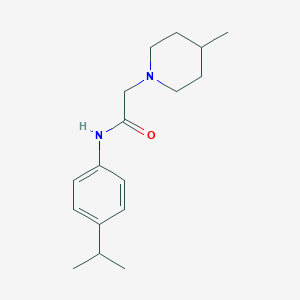 molecular formula C17H26N2O B5744769 N-(4-isopropylphenyl)-2-(4-methyl-1-piperidinyl)acetamide 