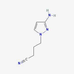 molecular formula C7H10N4 B574480 4-(3-氨基-1H-吡唑-1-基)丁腈 CAS No. 169266-68-6