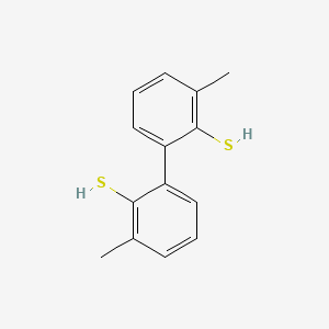 molecular formula C14H14S2 B574485 3,3'-Dimethyl[1,1'-biphenyl]-2,2'-dithiol CAS No. 190841-64-6