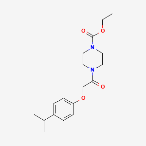 molecular formula C18H26N2O4 B5744878 ethyl 4-[(4-isopropylphenoxy)acetyl]-1-piperazinecarboxylate 