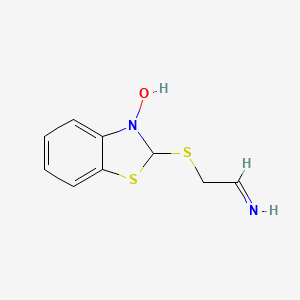 molecular formula C9H8N2OS2 B574489 (1Z)-2-(1,3-Benzothiazol-2-ylsulfanyl)-N-hydroxyethanimine CAS No. 189579-57-5