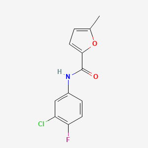 molecular formula C12H9ClFNO2 B5744892 N-(3-chloro-4-fluorophenyl)-5-methyl-2-furamide 