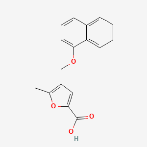 molecular formula C17H14O4 B5744904 5-methyl-4-[(1-naphthyloxy)methyl]-2-furoic acid 