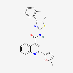 N-[4-(2,5-dimethylphenyl)-5-methyl-1,3-thiazol-2-yl]-2-(5-methyl-2-furyl)-4-quinolinecarboxamide