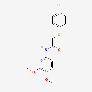 molecular formula C16H16ClNO3S B5744914 2-[(4-chlorophenyl)thio]-N-(3,4-dimethoxyphenyl)acetamide 