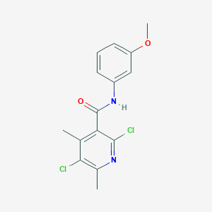molecular formula C15H14Cl2N2O2 B5744922 2,5-dichloro-N-(3-methoxyphenyl)-4,6-dimethylnicotinamide 