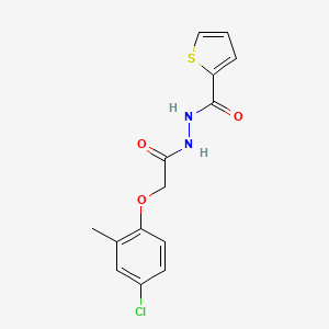 molecular formula C14H13ClN2O3S B5744928 N'-[2-(4-chloro-2-methylphenoxy)acetyl]-2-thiophenecarbohydrazide 
