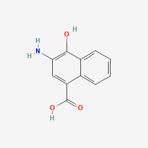 molecular formula C11H9NO3 B574493 3-Amino-4-hydroxynaphthalene-1-carboxylic acid CAS No. 165185-23-9