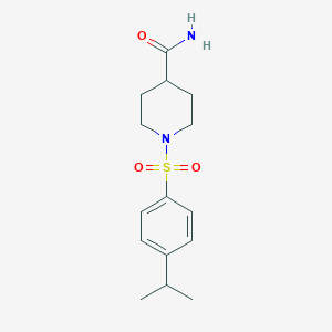 molecular formula C15H22N2O3S B5744938 1-[(4-isopropylphenyl)sulfonyl]-4-piperidinecarboxamide 