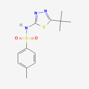 molecular formula C13H17N3O2S2 B5744941 N-(5-tert-butyl-1,3,4-thiadiazol-2-yl)-4-methylbenzenesulfonamide 