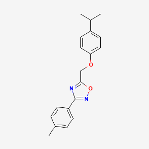 molecular formula C19H20N2O2 B5744983 5-[(4-isopropylphenoxy)methyl]-3-(4-methylphenyl)-1,2,4-oxadiazole 