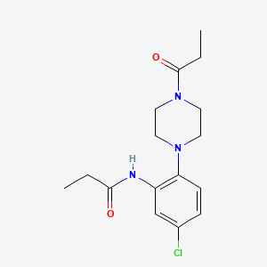 molecular formula C16H22ClN3O2 B5744984 N-[5-chloro-2-(4-propionyl-1-piperazinyl)phenyl]propanamide 
