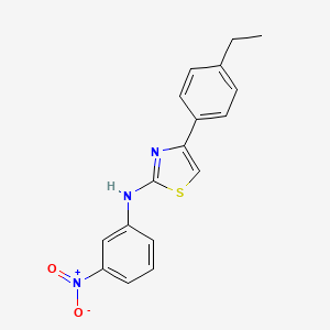 molecular formula C17H15N3O2S B5745009 4-(4-ethylphenyl)-N-(3-nitrophenyl)-1,3-thiazol-2-amine 