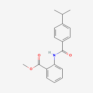 molecular formula C18H19NO3 B5745012 methyl 2-[(4-isopropylbenzoyl)amino]benzoate 