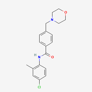 molecular formula C19H21ClN2O2 B5745013 N-(4-chloro-2-methylphenyl)-4-(4-morpholinylmethyl)benzamide 
