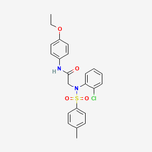 molecular formula C23H23ClN2O4S B5745024 N~2~-(2-chlorophenyl)-N~1~-(4-ethoxyphenyl)-N~2~-[(4-methylphenyl)sulfonyl]glycinamide 