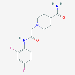 molecular formula C14H17F2N3O2 B5745031 1-{2-[(2,4-difluorophenyl)amino]-2-oxoethyl}-4-piperidinecarboxamide 