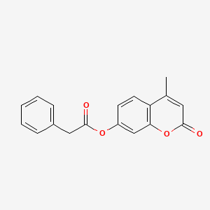 molecular formula C18H14O4 B5745035 4-methyl-2-oxo-2H-chromen-7-yl phenylacetate 