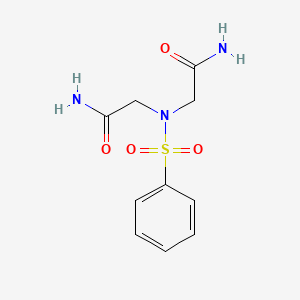 molecular formula C10H13N3O4S B5745042 2,2'-[(phenylsulfonyl)imino]diacetamide 