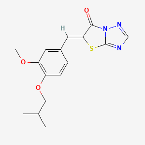 molecular formula C16H17N3O3S B5745047 5-(4-isobutoxy-3-methoxybenzylidene)[1,3]thiazolo[3,2-b][1,2,4]triazol-6(5H)-one 