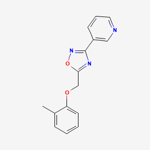 molecular formula C15H13N3O2 B5745060 3-{5-[(2-methylphenoxy)methyl]-1,2,4-oxadiazol-3-yl}pyridine 