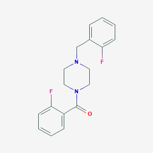 molecular formula C18H18F2N2O B5745076 1-(2-fluorobenzoyl)-4-(2-fluorobenzyl)piperazine 