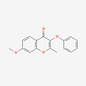 molecular formula C17H14O4 B5745082 7-methoxy-2-methyl-3-phenoxy-4H-chromen-4-one 