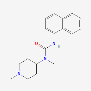 molecular formula C18H23N3O B5745100 N-methyl-N-(1-methyl-4-piperidinyl)-N'-1-naphthylurea 