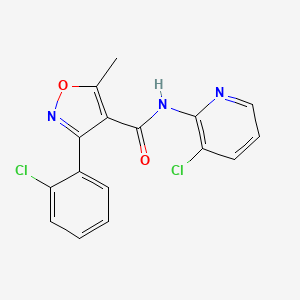 molecular formula C16H11Cl2N3O2 B5745107 3-(2-chlorophenyl)-N-(3-chloro-2-pyridinyl)-5-methyl-4-isoxazolecarboxamide 