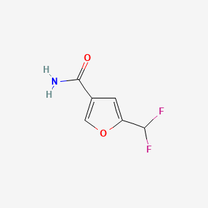 molecular formula C6H5F2NO2 B574511 5-(Difluoromethyl)furan-3-carboxamide CAS No. 189330-19-6