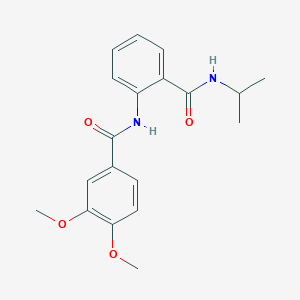 molecular formula C19H22N2O4 B5745122 N-{2-[(isopropylamino)carbonyl]phenyl}-3,4-dimethoxybenzamide 