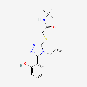 molecular formula C17H22N4O2S B5745140 2-{[4-allyl-5-(2-hydroxyphenyl)-4H-1,2,4-triazol-3-yl]thio}-N-(tert-butyl)acetamide 