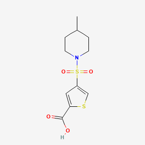 molecular formula C11H15NO4S2 B5745146 4-[(4-methyl-1-piperidinyl)sulfonyl]-2-thiophenecarboxylic acid 
