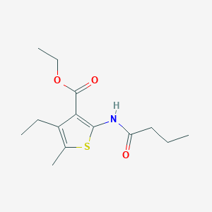 molecular formula C14H21NO3S B5745154 ethyl 2-(butyrylamino)-4-ethyl-5-methyl-3-thiophenecarboxylate 