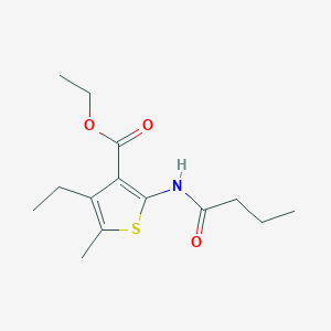 ethyl 2-(butyrylamino)-4-ethyl-5-methyl-3-thiophenecarboxylate