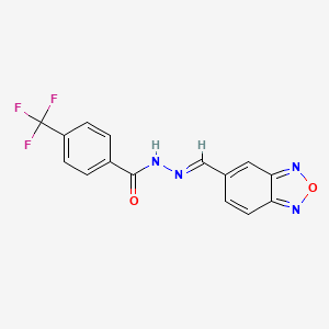 molecular formula C15H9F3N4O2 B5745160 N'-(2,1,3-benzoxadiazol-5-ylmethylene)-4-(trifluoromethyl)benzohydrazide 