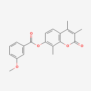 molecular formula C20H18O5 B5745171 3,4,8-trimethyl-2-oxo-2H-chromen-7-yl 3-methoxybenzoate 