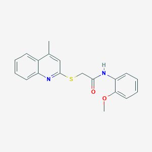 molecular formula C19H18N2O2S B5745179 N-(2-methoxyphenyl)-2-[(4-methyl-2-quinolinyl)thio]acetamide 
