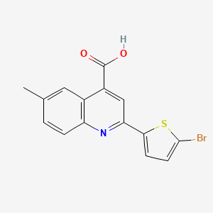 molecular formula C15H10BrNO2S B5745185 2-(5-bromo-2-thienyl)-6-methyl-4-quinolinecarboxylic acid 