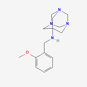 N-(2-methoxybenzyl)-1,3,5-triazatricyclo[3.3.1.1~3,7~]decan-7-amine