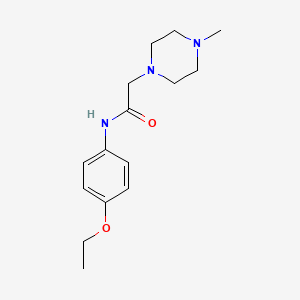 molecular formula C15H23N3O2 B5745190 N-(4-ethoxyphenyl)-2-(4-methyl-1-piperazinyl)acetamide 