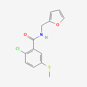 molecular formula C13H12ClNO2S B5745221 2-chloro-N-(2-furylmethyl)-5-(methylthio)benzamide 