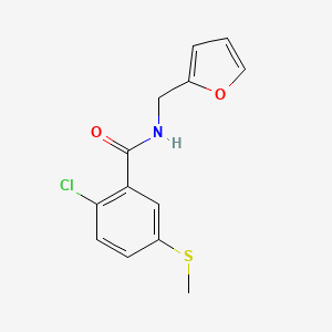 2-chloro-N-(2-furylmethyl)-5-(methylthio)benzamide